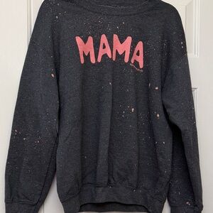 Southern Bliss gray Sweatshirt with Pink 'MAMA' Print